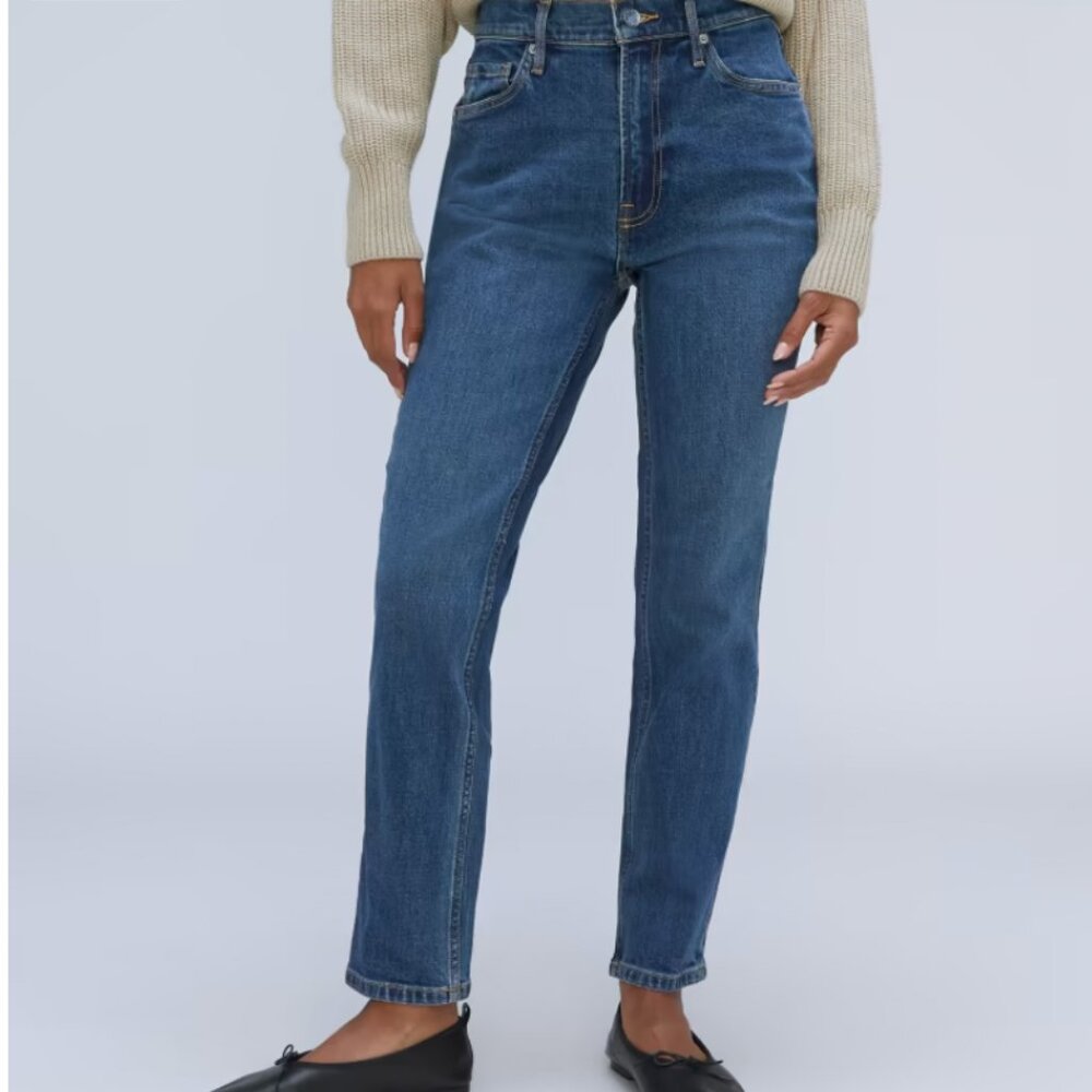 Everlane Original Cheeky Jean - Crop - Washed Midnight (27)
